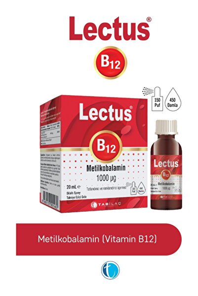 Tab İlaç Lectus B12 Metilkobalamin Sprey 20 ml