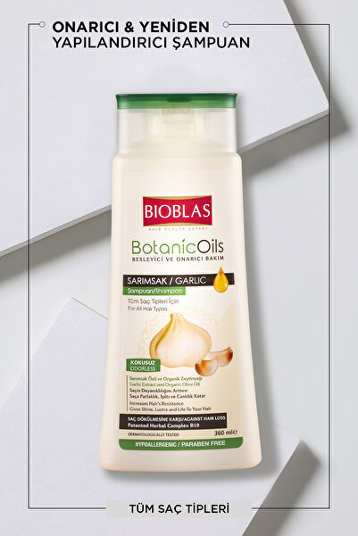 Bioblas Botanic Oils Sarımsaklı Şampuan 360 ml Saç Dökülmesine Karşı, Güçlendirici