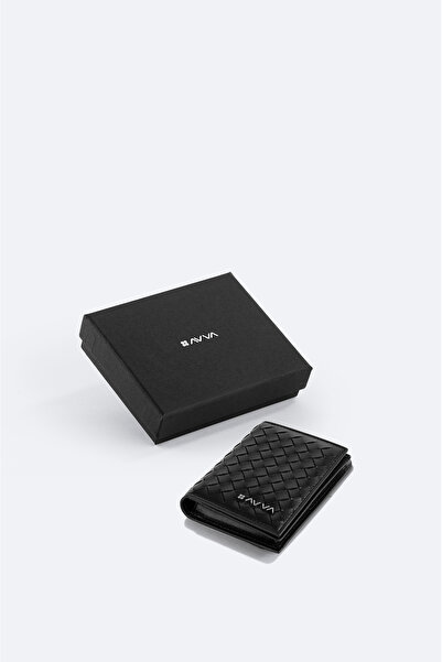 Avva Men's Black Textured Wallet B009571