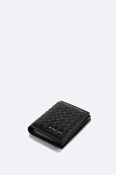 Avva Men's Black Textured Wallet B009571