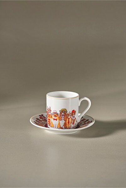 Karaca Latli 6-Person Coffee Cup Set 80 ml
