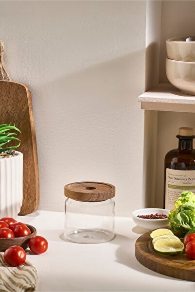 Karaca Mova Acacia Glass Storage Container 400 ml