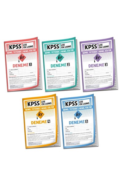 KR Akademi Yayınları 2026 KPSS Lise Ön Lisans Genel Yetenek Genel Kültür 5li Deneme Paketi