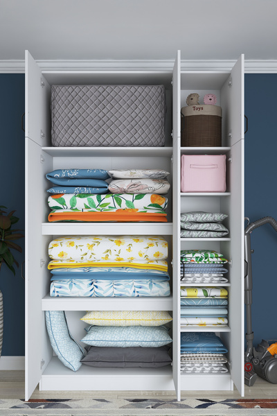 Rani Mobilya Rani Ba104 Yüklük 6 Kapaklı Yatak Yorgan Yastık Saklama Dolabı 239 Cm