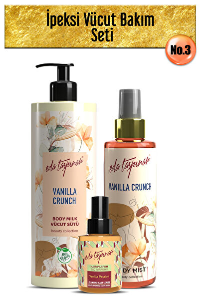 Eda Taşpınar Ipeksi Vücut Bakım Seti No.3: Vanilya Saç P Vanilya Body Mist Vanilya Vücut S (EGX82-EGX62-EGX84)