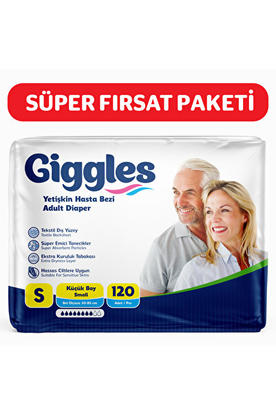 giggles Yetişkin Bel Bantlı Hasta Bezi Küçük Boy (Small) Bel Boyu 50-85cm  - ...