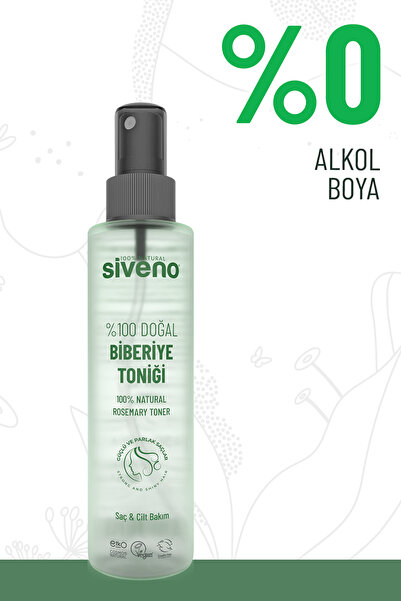 Siveno %100 Doğal Biberiye Suyu Saç Dökülmesi Karşıtı ve Hızlı Saç Uzatma Etkili Saç Toniği 150 ml