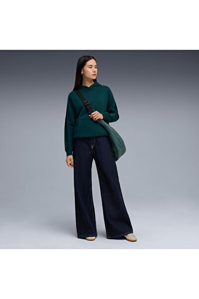 Puma Γυναικείο φούτερ με κουκούλα ESSENTIALS ELEVATED από σατέν