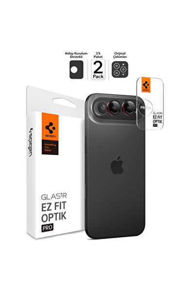 Spigen iPhone Air Camera Lens Glass Protector Easy Installation Glas.Tr Ez Fit Optik Pro (2 Pieces) Gold - Agl10131