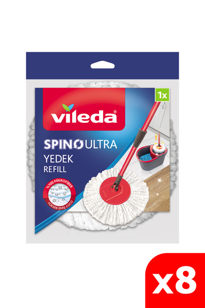 Vileda 8 Paket Spino Ultra Mikrofiber Yedek Paspas