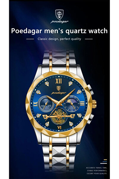POEDAGAR Orijinal Erkek Kol Saati 1.kalite Mekanizmalı