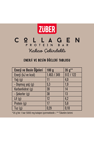 Züber 35g Collagen Protein Bar - 12 Trial Pack