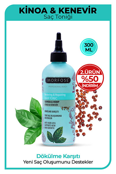 Morfose Kinoa ve Kenevir İçeren Dökülme Karşıtı Saç Toniği 300 ml