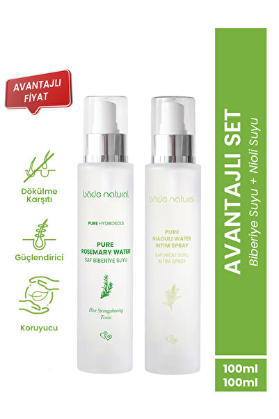 Bade Natural Biberiye Suyu Saç Toniği & Nioli Suyu İntim Bakım Sprey %100 Doğal ve Saf