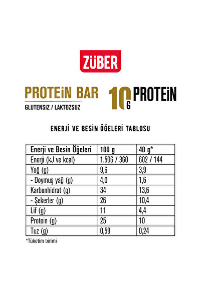 Züber 40g Almond Protein Bar - 3 Pieces