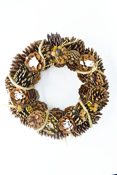 Waldern Christmas Door Ornament Door Wreath Natural Door Ornament Christmas Decoration