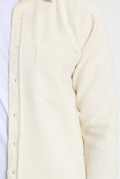 Tudors Men's Regular Fit Classic Cut Straight Pocket Ecru Lumberjack Shirt