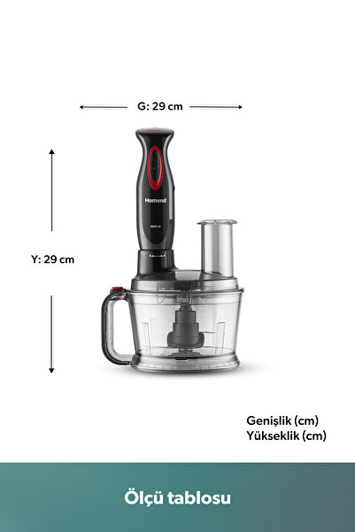 HOMEND Functionall 2851H Food Processor Black Red
