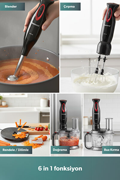 HOMEND Functionall 2851H Food Processor Black Red