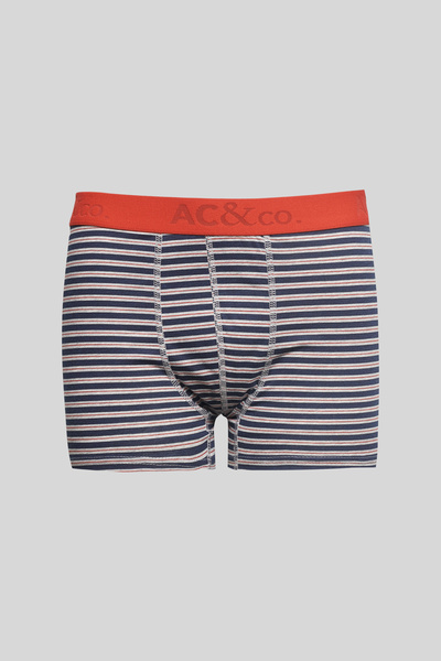 AC&Co / Altınyıldız Classics Ανδρικό σετ προίκας από βαμβακερό μπλε ναυτικό-γκρι 3 τεμαχίων ελαστικό μπόξερ (σετ γαμπρού)