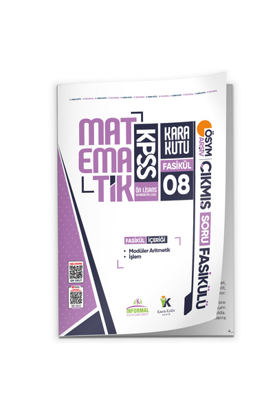 Karakutu Yayınları 2026 KPSS ÖnLisans Matematik Kara Kutu Akademik 8.Fasikül ...