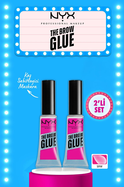 NYX Professional Makeup 2'li The Brow Glue Instant Brow Styler-Şeffaf Kaş Sab...