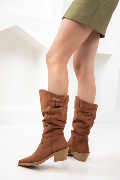 SOHO Tan Suede Women's Boots 21210