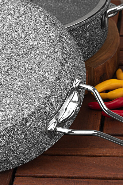 Taç Set de oale și tigaie din granit Ultra Classic, 3 piese, gri