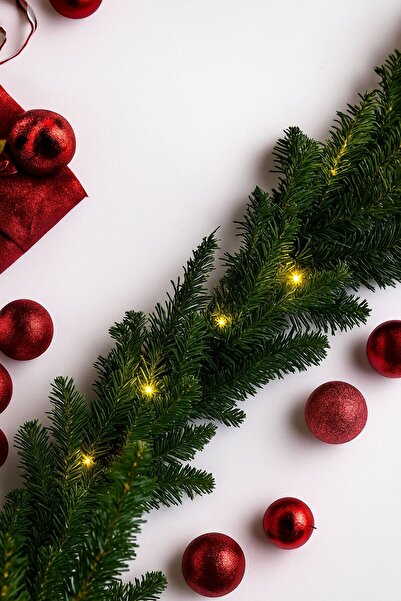 Waldern New Year's 160 cm Large Size Pine Garland Set with Lights Led