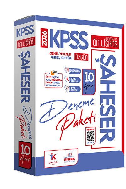 Karakutu Yayınları 2026 KPSS Önlisans-Ortaöğretim GYGK ŞAHESER Türkiye Geneli Kurumsal 10’lu Dijital Çözümlü Deneme