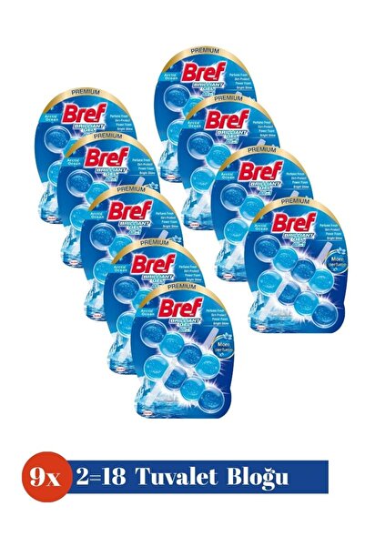 Bref Brilliant Gel Tuvalet Bloğu 9 Adet İkili Paket