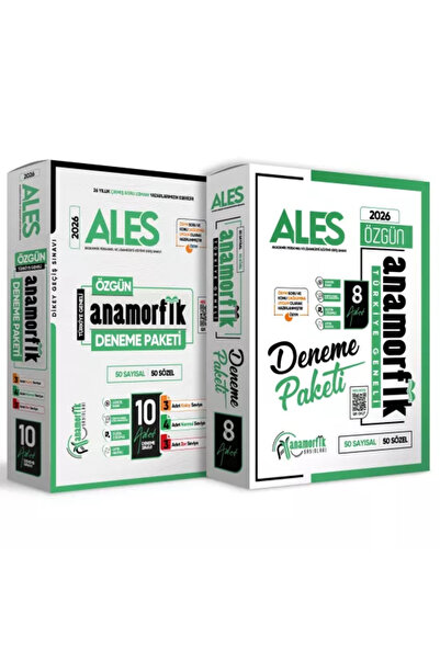 İnformal Yayınları 2026 ALES Anamorfik 10lu ve 8li Deneme Paketi 2li Set Özgün Yeni Nesil Türkiye Geneli Dijital Çözüm