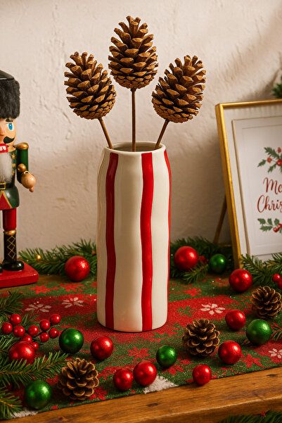 Waldern 3-piece pinecone ornament gold new year's ornament