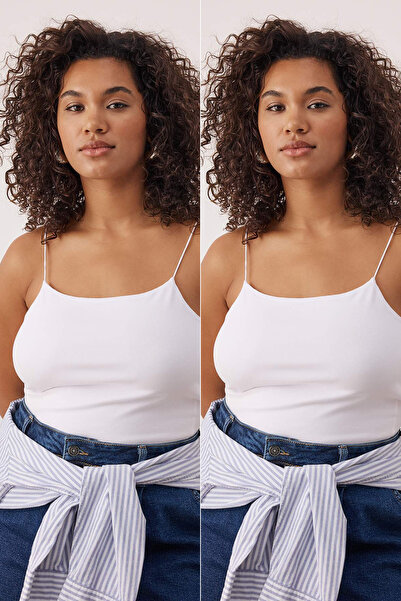 Trendyol Curve Λευκό 2-pack μεγάλου μεγέθους εσώρουχο TBBSS25CV00018