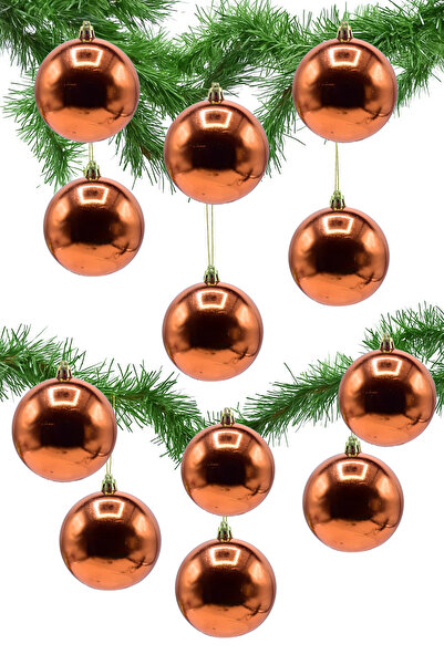 Waldern 6-Piece Christmas Pine Tree Ball 4cm Copper