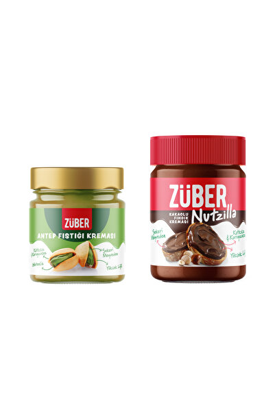 Züber Antep Fıstığı Kreması 200 g + Nutzilla Fındık Kreması Kakaolu 315 g