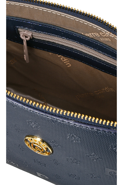 Pierre Cardin Marineblaue bedruckte Damen-Umhängetasche 05PO22Y1539