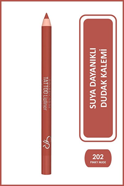 Golden Rose Tattoo Lipliner No: 202 Pinky Nude - Suya Dayanıklı Uzun Süre Kal...