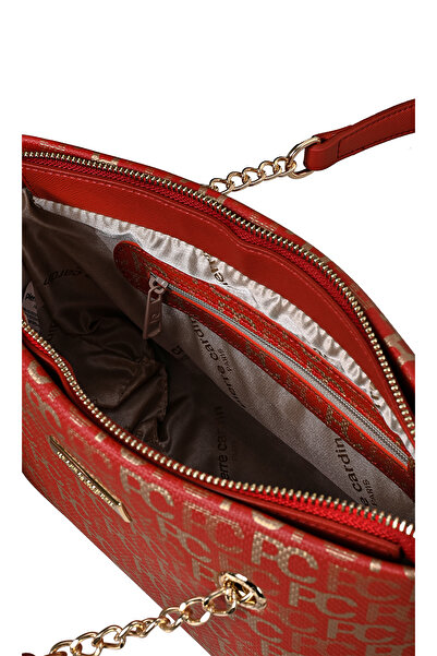 Pierre Cardin Rote Tram-Alphabet Damen Umhängetasche 05PO22Y1561