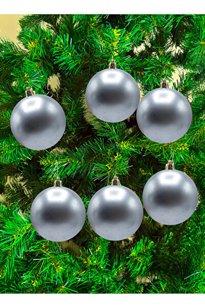 Waldern 6 Pieces 10 cm Matte Christmas Tree Ornament Cici Ball