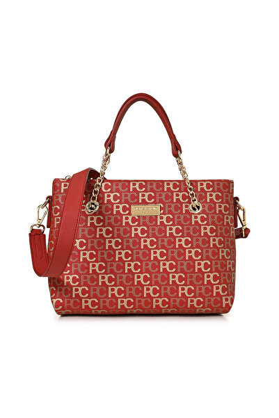 Pierre Cardin Rote Tram-Alphabet Damen Umhängetasche 05PO22Y1561