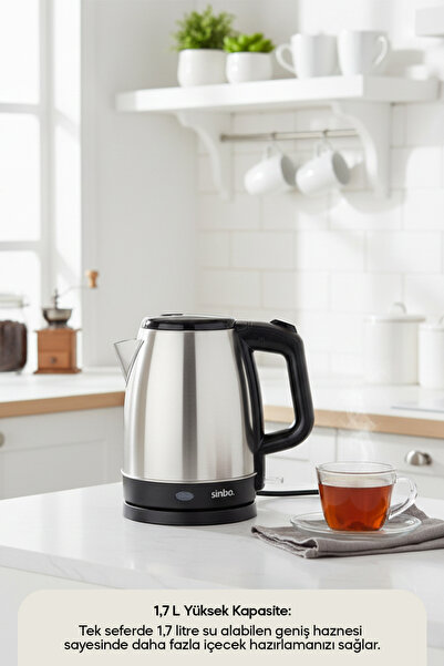 Sinbo Sk-8015 Wireless Water Heater Stainless Steel Kettle