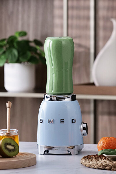 SMEG 50's Style Retro Personal Blender Pastel Mavi - Single Bottle