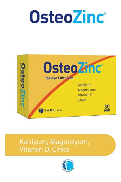 Osteozinc Kalsiyum Magnezyum Çinko D Vitamini 30 Tablet