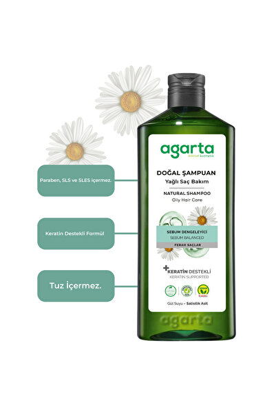 Agarta Yağlı Saçlar Için Arındırıcı Tuzsuz Şampuan 400 ml
