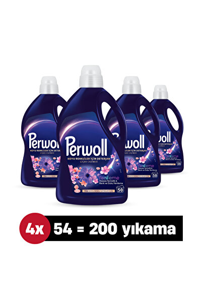 Perwoll Hassas Sıvı Çamaşır Deterjanı 2970 ml 4'lü set : x4 Çiçek Cazibesi (200 Yıkama)