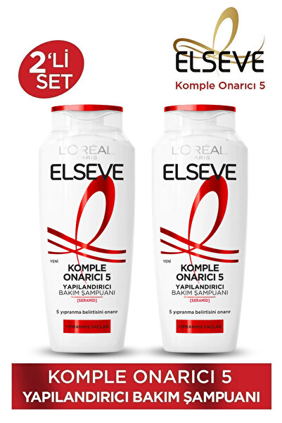 ELSEVE Komple Onarıcı 5 Yapılandırıcı Bakım Şampuanı 400 ml 2'li Set