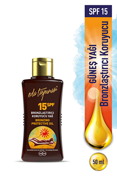 Eda Taşpınar Seyahat Boy Bronzlaştırıcı Koruyucu Yağ SPF 15 - 50 ml