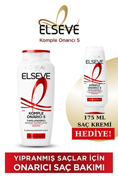 ELSEVE Onarıcı Saç Bakım Seti - Komple Onarıcı 5 Yapılandırıcı Bakım Şampuanı...