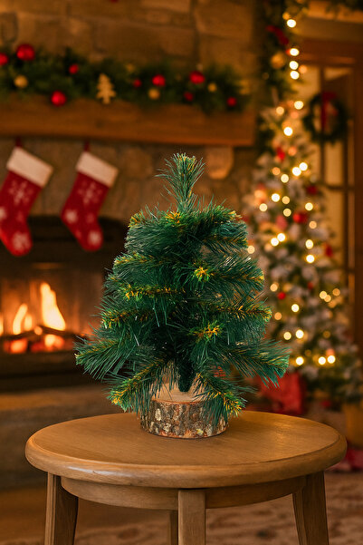 Waldern Διακοσμητικό Χριστουγεννιάτικο Στολίδι Πεύκο Χριστουγεννιάτικο Δέντρο με Ξύλινο Στέλεχος 30 εκ.